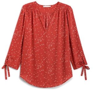 Fun2fun Burnt Orange Tie Sleeve Blouse BRAND NEW with Tags